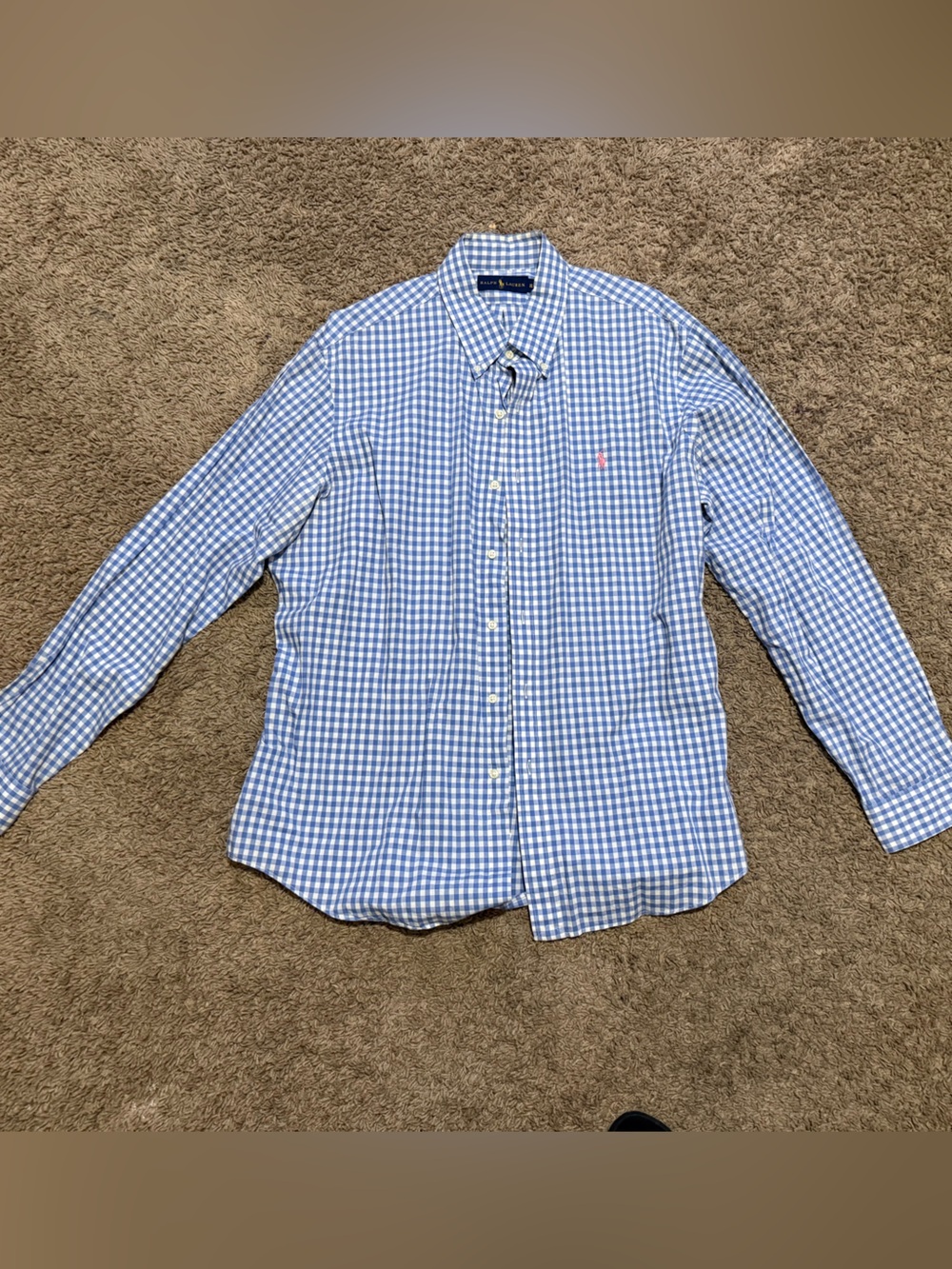 Ralph Lauren Blue and White Gingham Shirt